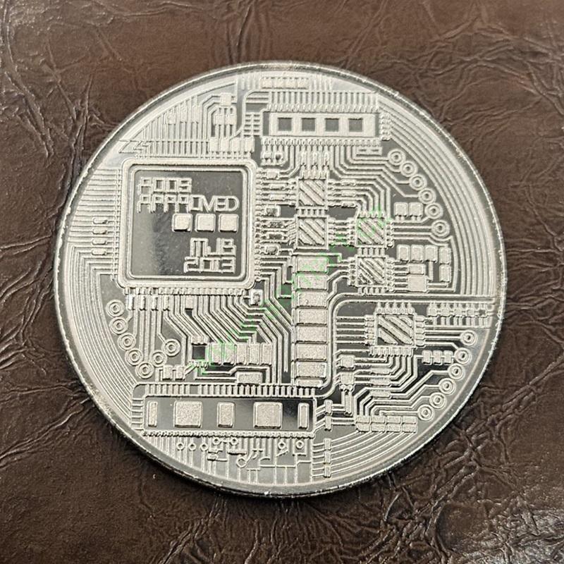 Stříbrná mince Bitcoin