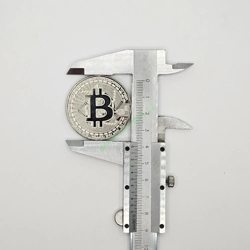 Stříbrná mince Bitcoin