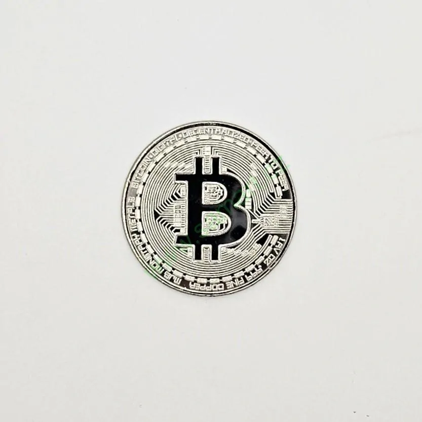 Stříbrná mince Bitcoin