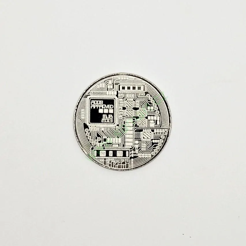 Stříbrná mince Bitcoin
